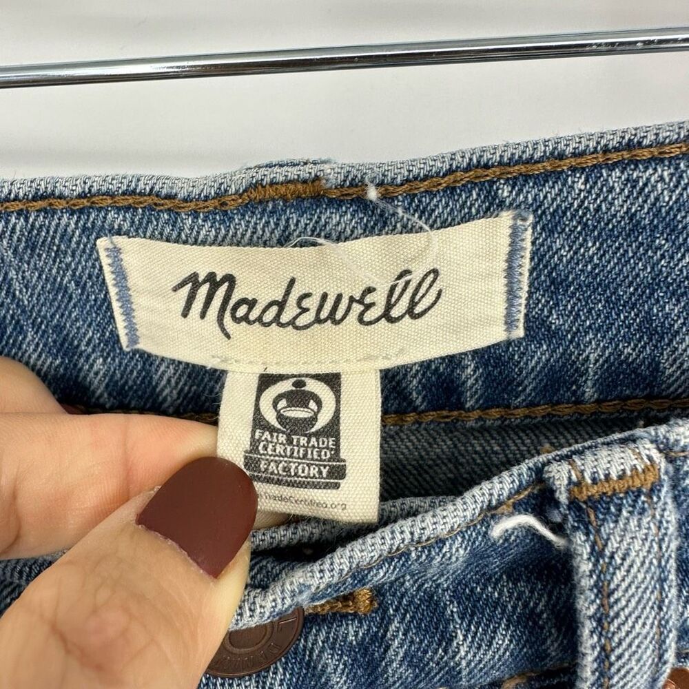 Madewell The Perfect Vintage Jean in Ainsworth Wash Size 25 Raw Hem Blue - Picture 15 of 16